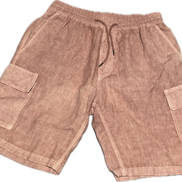 Altea Other - Altea Tan Cargo Linen Shorts Relaxed Fit